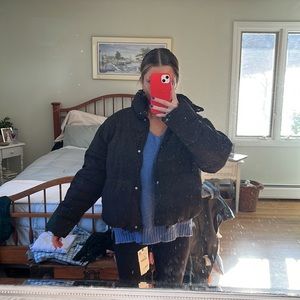 Black Zara puffer jacket size Small